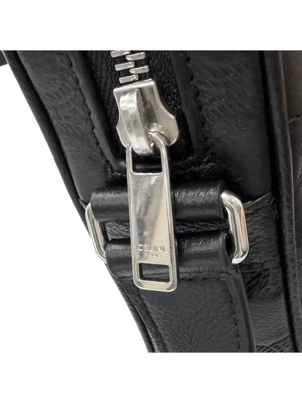 Celine Horizontal Messenger Leather Triomphe Medium Shoulder Bag
